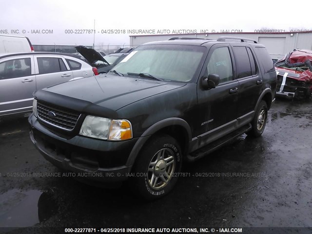 1FMZU73E72UA52146 - 2002 FORD EXPLORER XLT GREEN photo 2