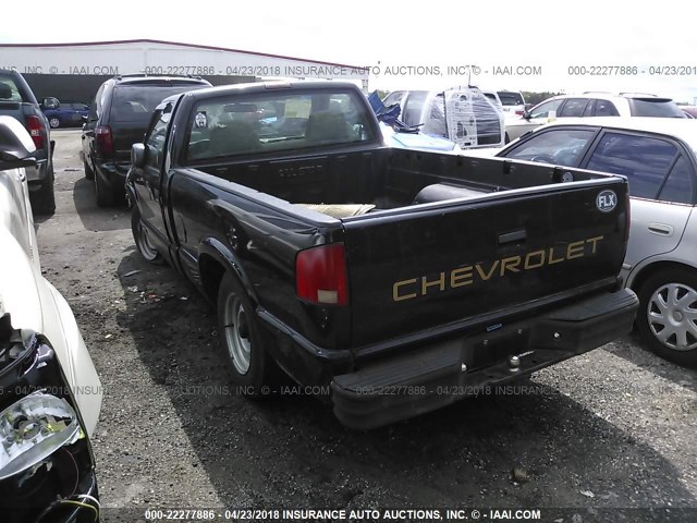 1GCCS1445XK211915 - 1999 CHEVROLET S TRUCK S10 BLACK photo 3