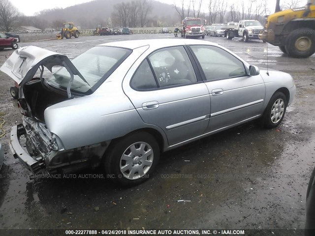 3N1CB51D22L584755 - 2002 NISSAN SENTRA XE/GXE SILVER photo 4