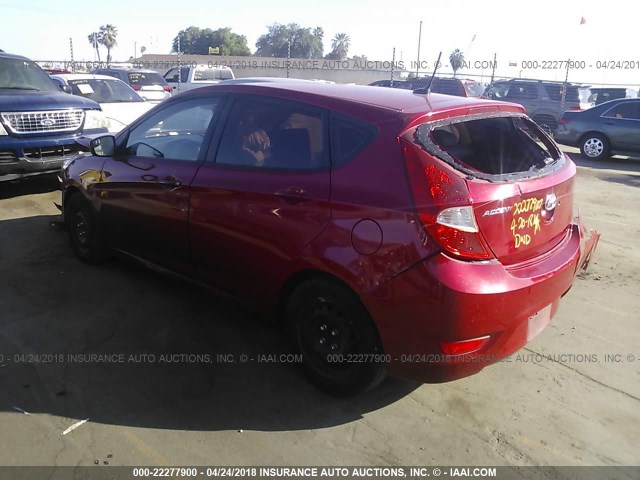 KMHCT5AE8EU141745 - 2014 HYUNDAI ACCENT GLS/GS RED photo 3