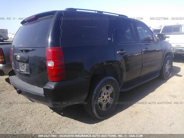 1GNFC13C07R423252 - 2007 CHEVROLET TAHOE C1500 BLACK photo 4