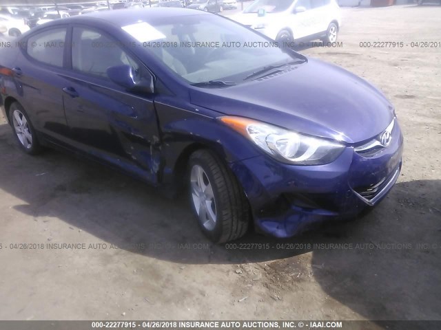 5NPDH4AE2BH008196 - 2011 HYUNDAI ELANTRA GLS/LIMITED BLUE photo 6