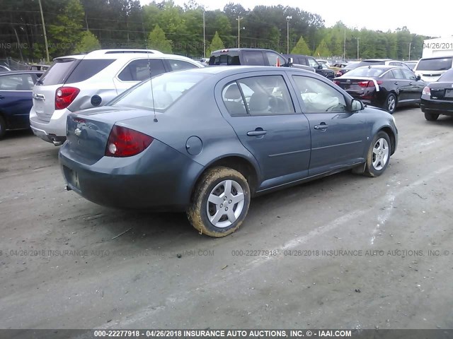 1G1AK55F767722471 - 2006 CHEVROLET COBALT LS BLUE photo 4