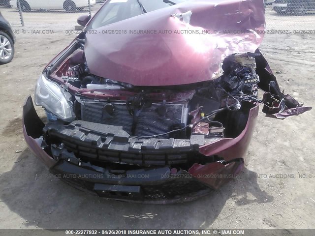4T1BF1FKXGU610833 - 2016 TOYOTA CAMRY LE/XLE/SE/XSE RED photo 6