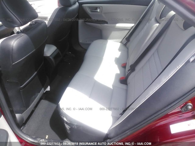 4T1BF1FKXGU610833 - 2016 TOYOTA CAMRY LE/XLE/SE/XSE RED photo 8