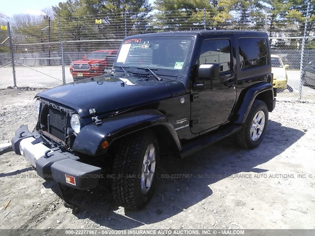 1C4AJWBG5DL561698 - 2013 JEEP WRANGLER SAHARA BLACK photo 2