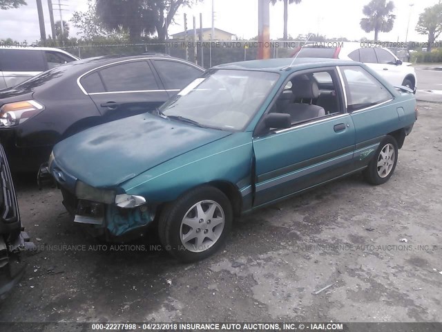 1FAPP11J1PW333893 - 1993 FORD ESCORT LX/SPORT GREEN photo 2