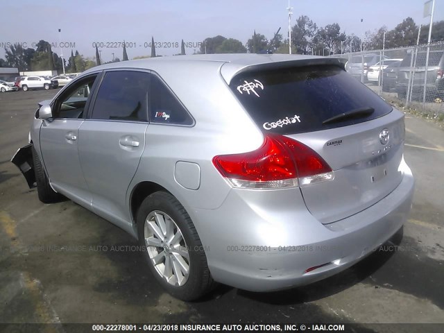 4T3ZE11A99U006006 - 2009 TOYOTA VENZA SILVER photo 3