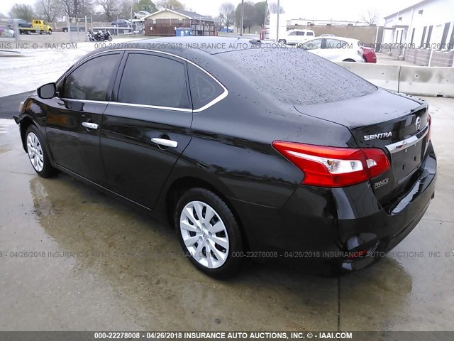 3N1AB7AP7HL686168 - 2017 NISSAN SENTRA S/SV/SR/SL შავი ფოტო 3