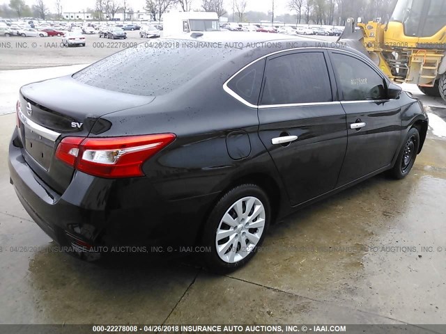 3N1AB7AP7HL686168 - 2017 NISSAN SENTRA S/SV/SR/SL შავი ფოტო 4