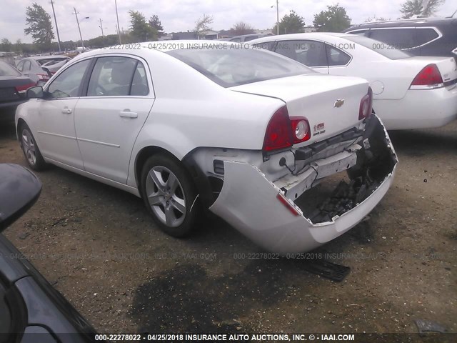 1G1ZA5EU9CF392032 - 2012 CHEVROLET MALIBU LS WHITE photo 3