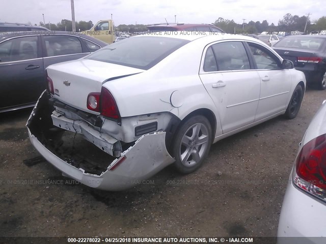 1G1ZA5EU9CF392032 - 2012 CHEVROLET MALIBU LS WHITE photo 4