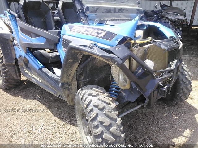 3NSVBE871FF439912 - 2015 POLARIS RZR S 900 EPS BLUE photo 1