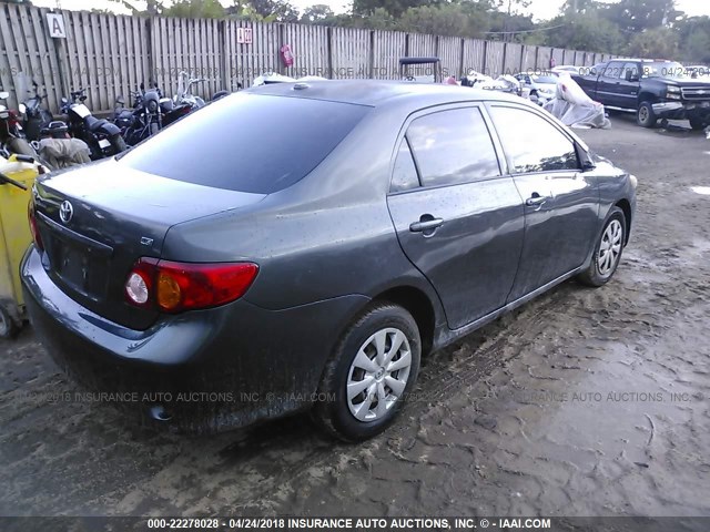 1NXBU40E19Z030285 - 2009 TOYOTA COROLLA S/LE/XLE GRAY photo 4