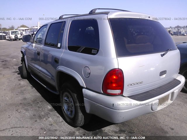 1B4HS28YXXF644239 - 1999 DODGE DURANGO SILVER photo 3