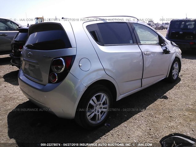 1G1JA6SH2C4124204 - 2012 CHEVROLET SONIC LS SILVER photo 4