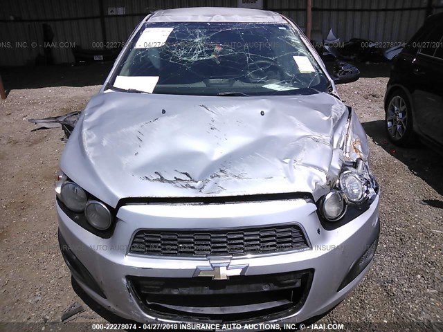 1G1JA6SH2C4124204 - 2012 CHEVROLET SONIC LS SILVER photo 6