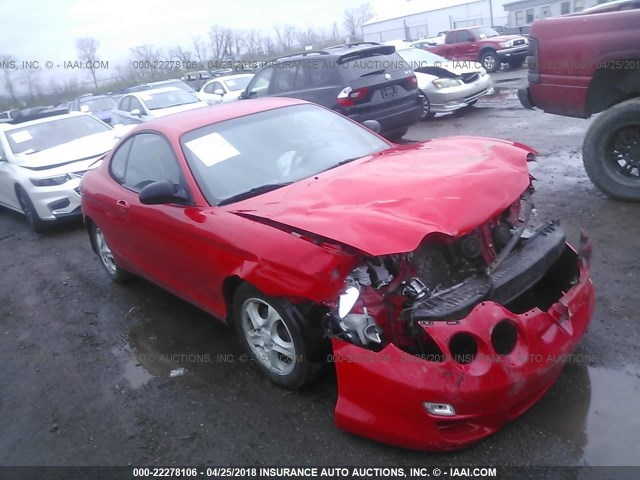 KMHJG25F61U219284 - 2001 HYUNDAI TIBURON RED photo 1