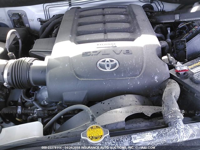 5TFGY5F13EX160487 - 2014 TOYOTA TUNDRA CREWMAX PLATINUM თეთრი ფოტო 10