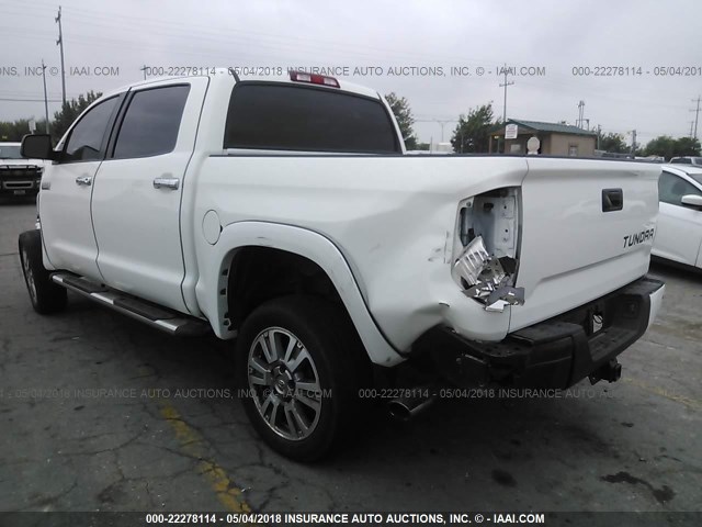 5TFGY5F13EX160487 - 2014 TOYOTA TUNDRA CREWMAX PLATINUM თეთრი ფოტო 3