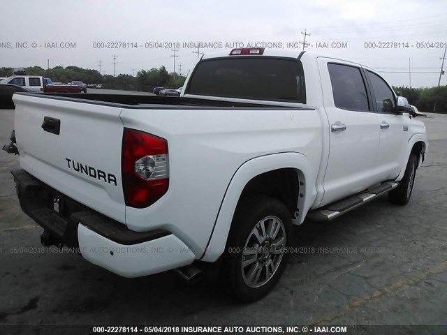 5TFGY5F13EX160487 - 2014 TOYOTA TUNDRA CREWMAX PLATINUM თეთრი ფოტო 4