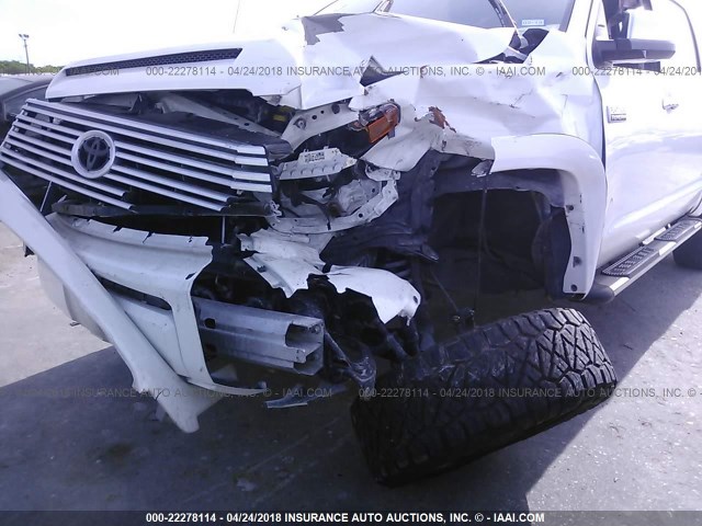 5TFGY5F13EX160487 - 2014 TOYOTA TUNDRA CREWMAX PLATINUM WHITE photo 6