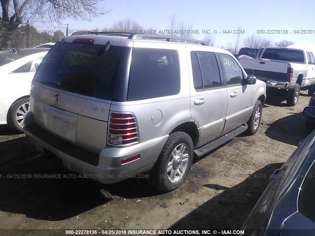 4M2ZU86W42ZJ43693 - 2002 MERCURY MOUNTAINEER  SILVER photo 4