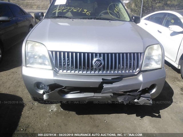 4M2ZU86W42ZJ43693 - 2002 MERCURY MOUNTAINEER  SILVER photo 6