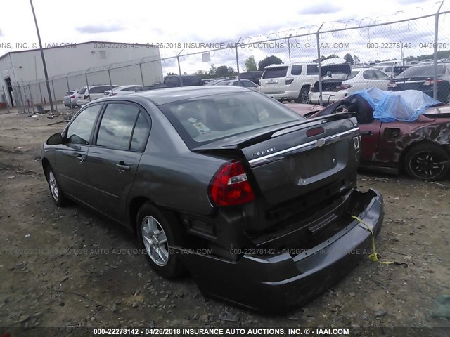 1G1ZT52825F145195 - 2005 CHEVROLET MALIBU LS Сұр фото 3