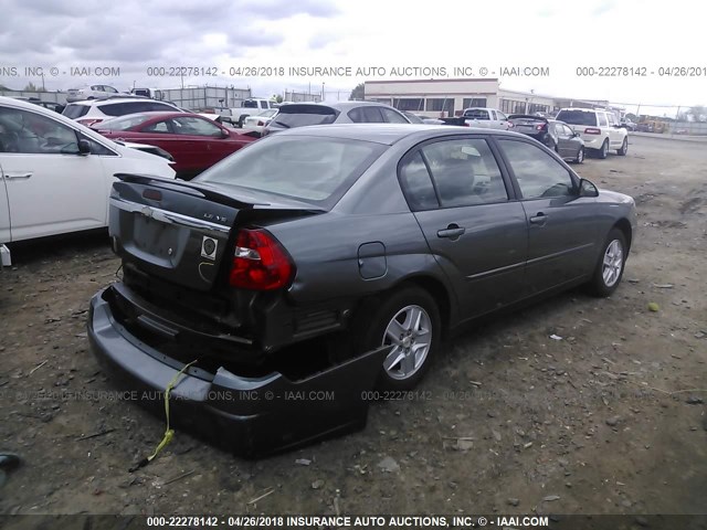 1G1ZT52825F145195 - 2005 CHEVROLET MALIBU LS Сұр фото 4