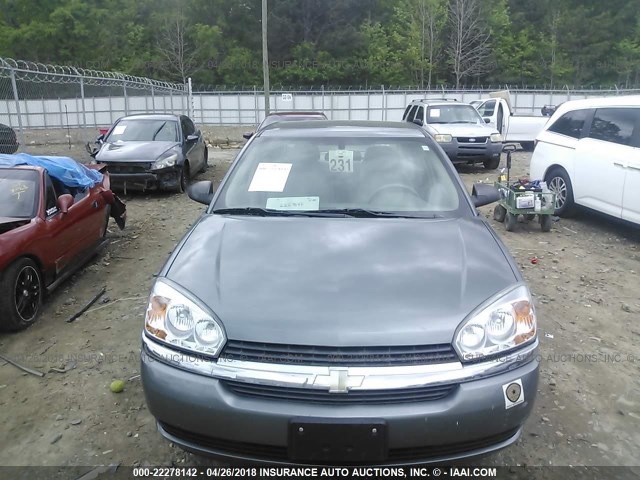 1G1ZT52825F145195 - 2005 CHEVROLET MALIBU LS Сұр фото 6