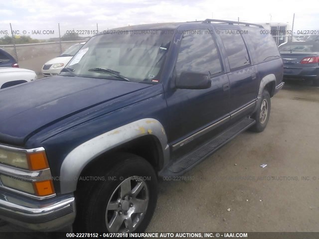 1GNFK16R7XJ322064 - 1999 CHEVROLET SUBURBAN K1500 BLUE photo 6