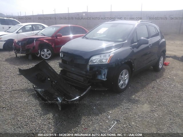 3GNCJLSB0GL172169 - 2016 CHEVROLET TRAX 1LT GRAY photo 2