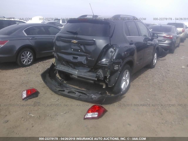 3GNCJLSB0GL172169 - 2016 CHEVROLET TRAX 1LT GRAY photo 4