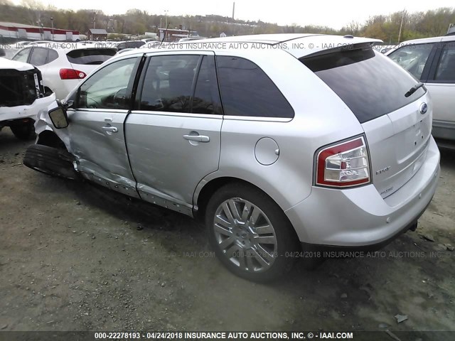 2FMDK4KC9ABA88598 - 2010 FORD EDGE LIMITED SILVER photo 3