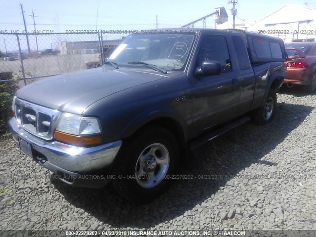 1FTZR15X8YPA25983 - 2000 FORD RANGER SUPER CAB GRAY photo 2