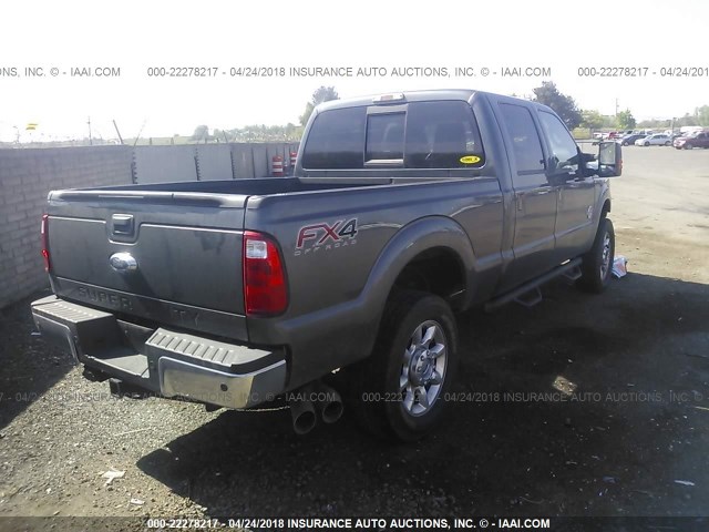 1FT8W3BT8GEC70763 - 2016 FORD F350 SUPER DUTY GRAY photo 4