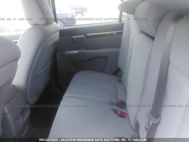 5XYZGDAG6BG039470 - 2011 HYUNDAI SANTA FE GLS GRAY photo 8