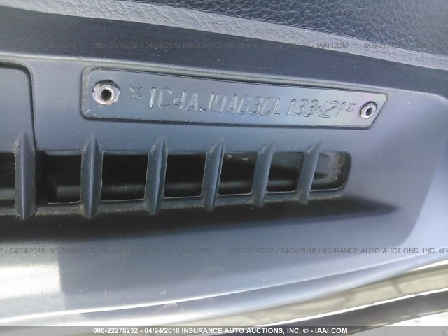 1C4AJWAG3CL133421 - 2012 JEEP WRANGLER SPORT შავი ფოტო 9