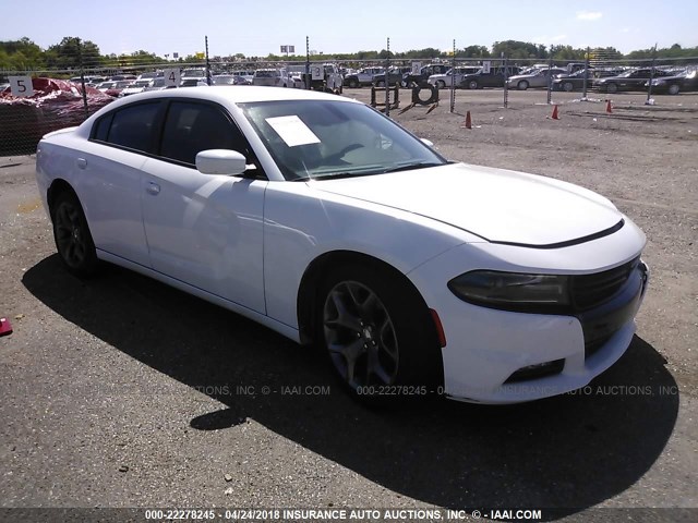 2C3CDXHG7FH890534 - 2015 DODGE CHARGER SXT WHITE photo 1