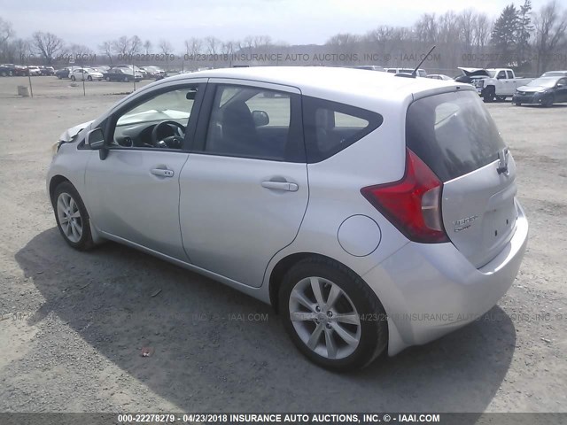 3N1CE2CP7EL407183 - 2014 NISSAN VERSA NOTE S/S PLUS/SV/SL SILVER photo 3