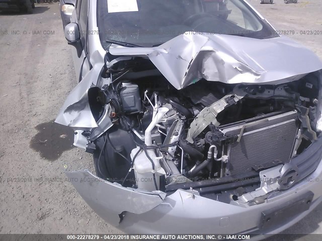 3N1CE2CP7EL407183 - 2014 NISSAN VERSA NOTE S/S PLUS/SV/SL SILVER photo 6
