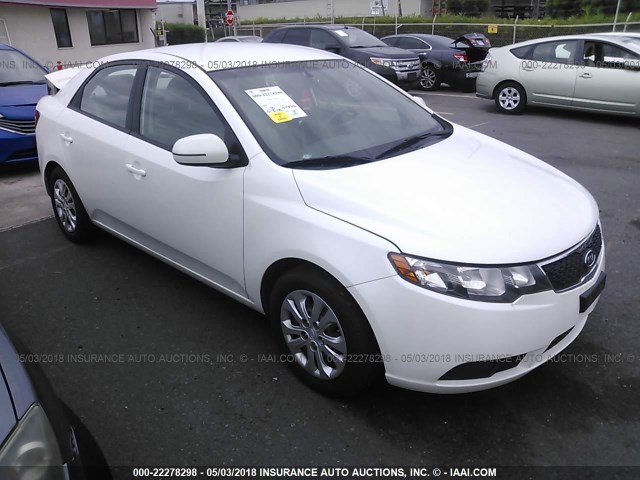 KNAFU4A26B5393530 - 2011 KIA FORTE EX WHITE photo 1