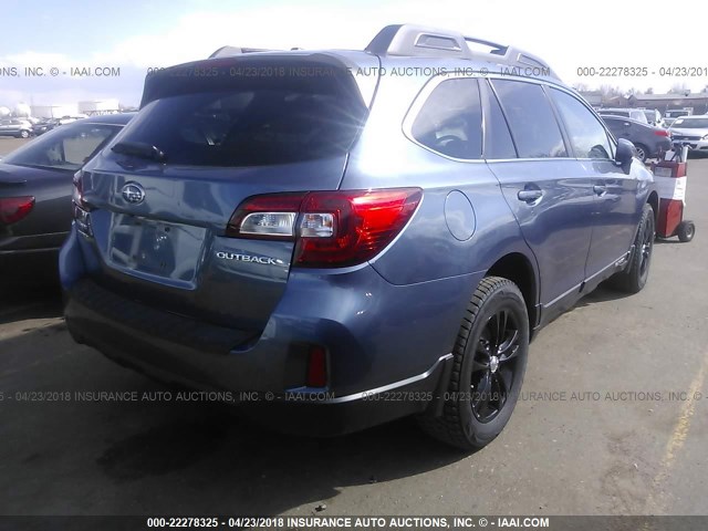 4S4BSBCC3F3251070 - 2015 SUBARU OUTBACK 2.5I PREMIUM BLUE photo 4