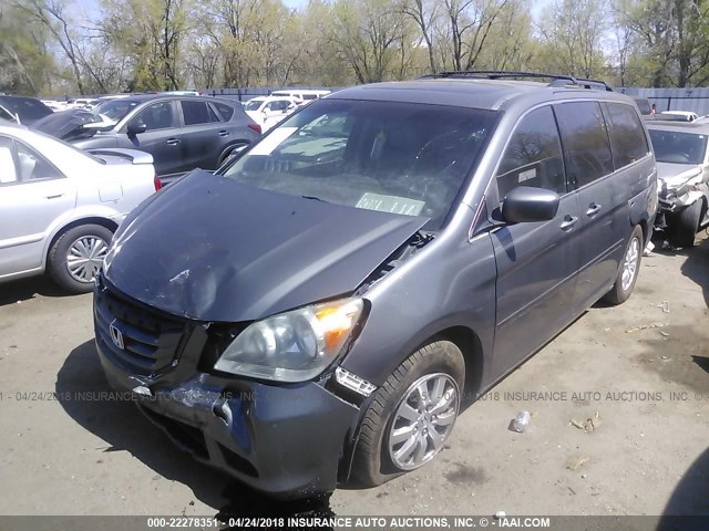 5FNRL38758B096156 - 2008 HONDA ODYSSEY EXL ნაცრისფერი ფოტო 2