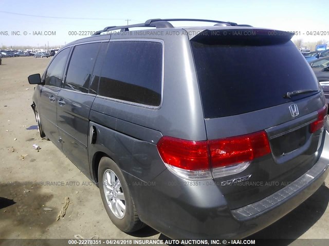 5FNRL38758B096156 - 2008 HONDA ODYSSEY EXL ნაცრისფერი ფოტო 3