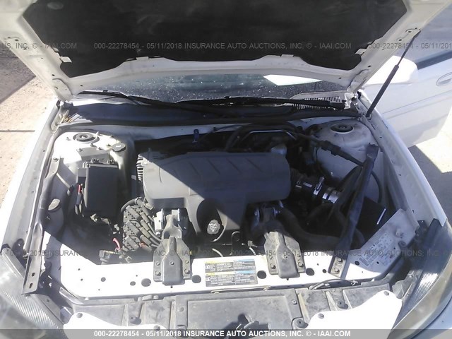 2G2WP552X61150356 - 2006 PONTIAC GRAND PRIX WHITE photo 10