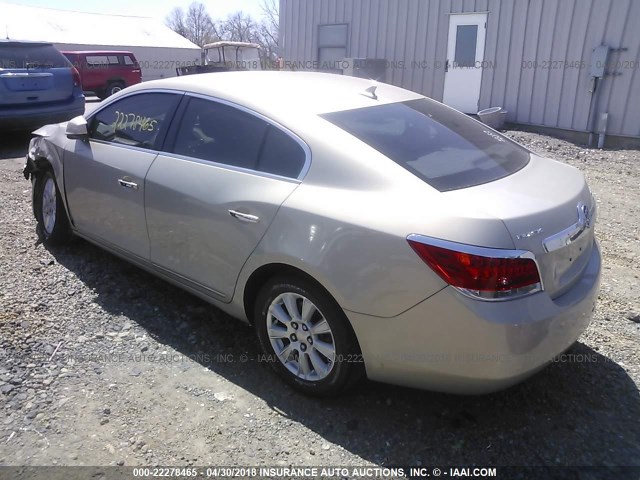 1G4GB5EG2AF207222 - 2010 BUICK LACROSSE CX GOLD photo 3