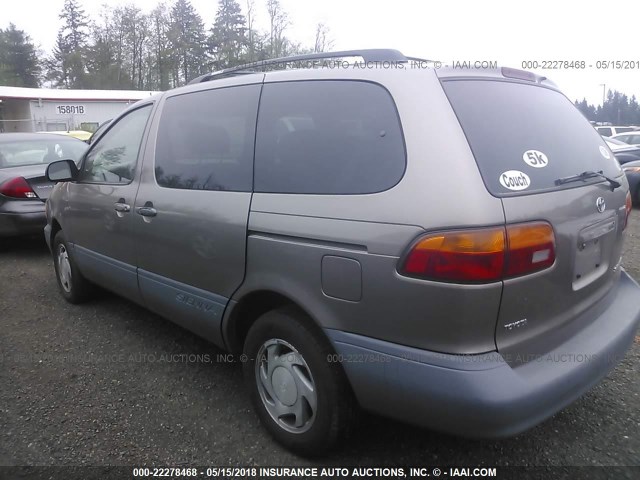 4T3ZF13C2WU054759 - 1998 TOYOTA SIENNA LE/XLE BEIGE photo 3