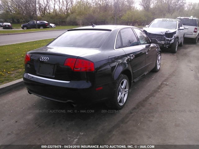 WAUDF78E78A023030 - 2008 AUDI A4 2.0T QUATTRO BLACK photo 4